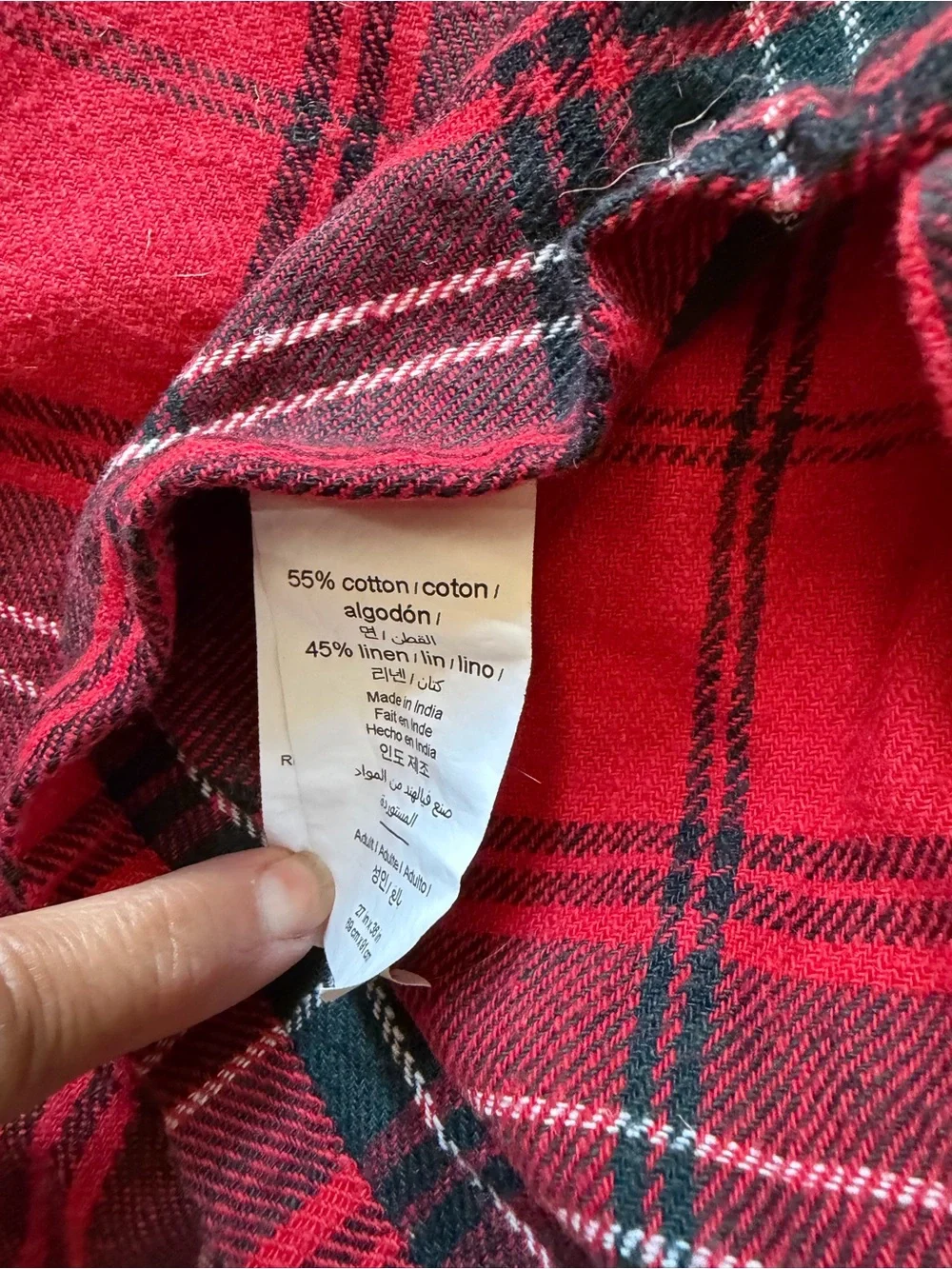 Williams Sonoma Classic Tartan Plaid Adult Apron